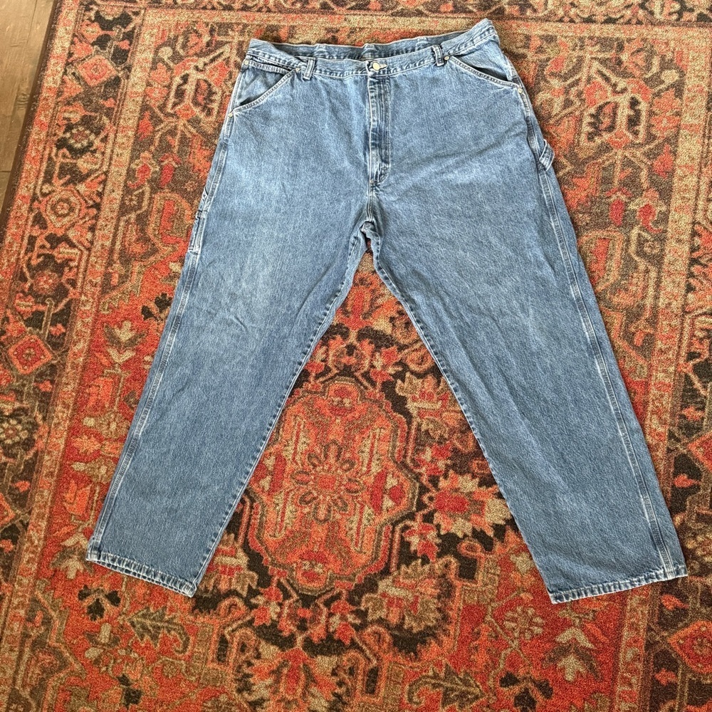 Wrangler Blue Relaxed Jeans with Straight Leg